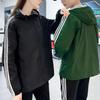 Men Jackets Fashion Hooded Striped Sports Coat Men Loose Sports  Jacket