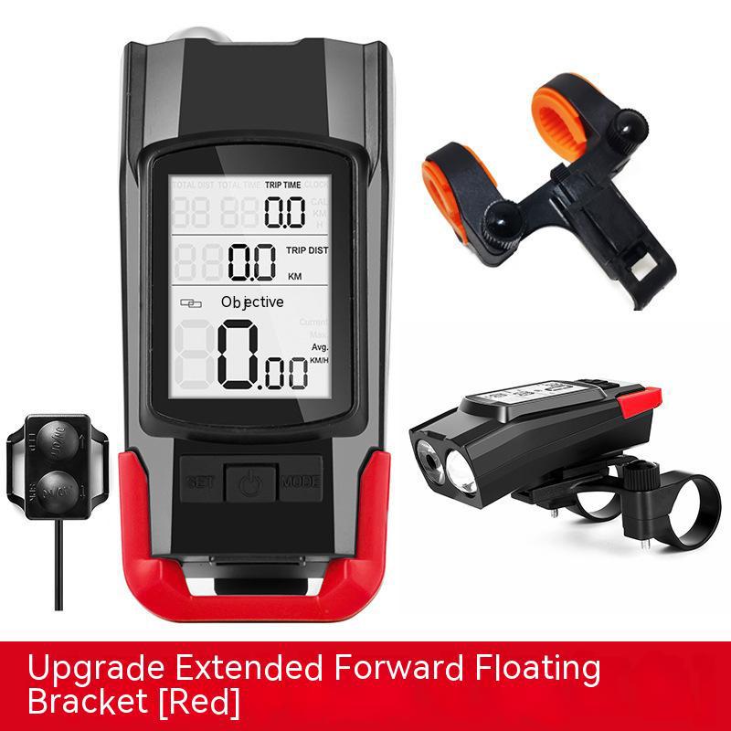 4 Mode USB Bike Light Lamp Bicycle Computer 3 Mode Horn Flashlight Cycle Bike Speedometer Led Front Lights Cycling Headlight