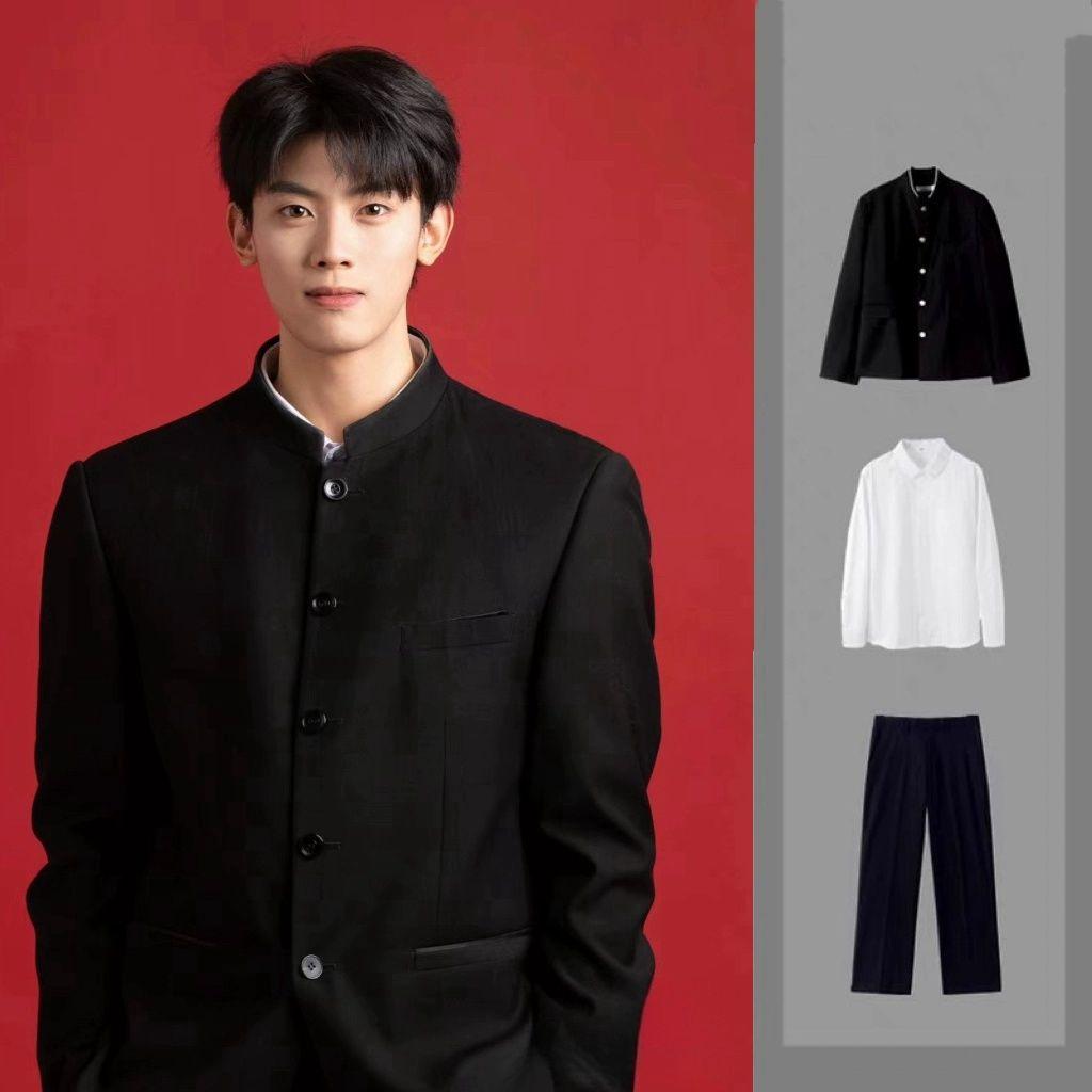 Tunika w stylu chińskim, męski garnitur ze stójką, męski garnitur, płaszcz w dużym rozmiarze