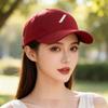 Baseball Cap Cotton Breathable and Comfortable Navy Blue Face White Plain Outdoor Cap