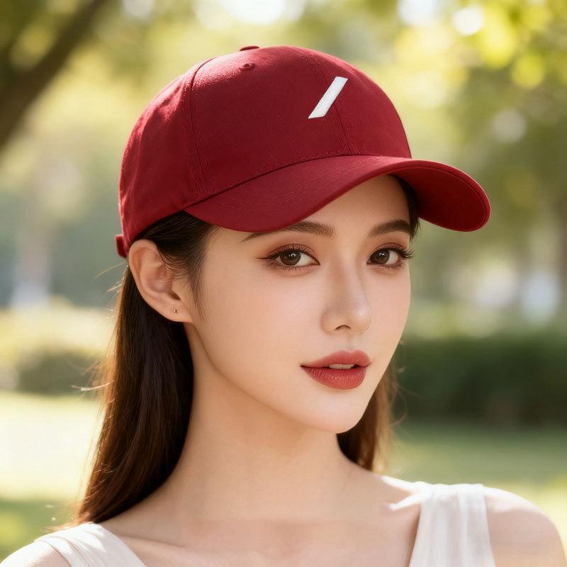 Baseball Cap Cotton Breathable and Comfortable Navy Blue Face White Plain Outdoor Cap