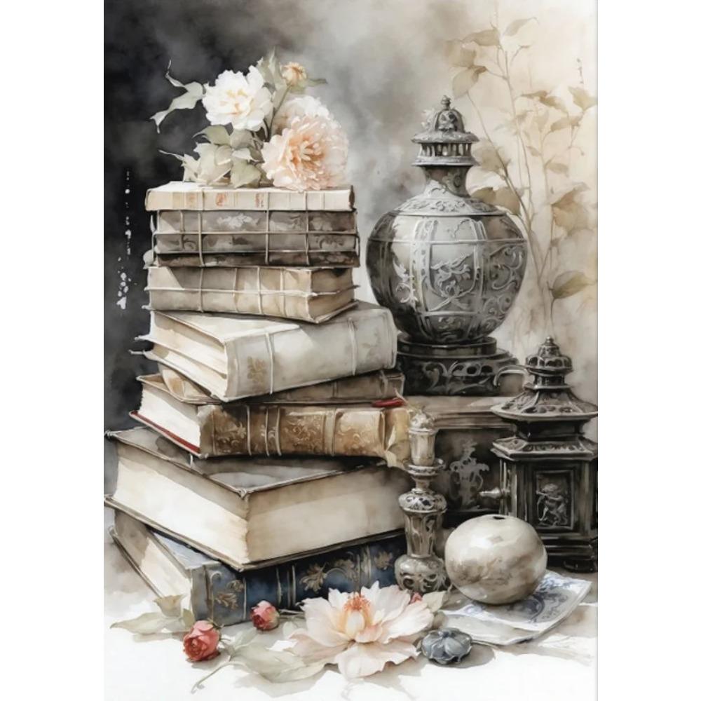 Old Retro Tones Still Life Poster Prints ForHome Decor Victorian Vintage Art Picture Flowers Fruits Canvas Painting Wall Art