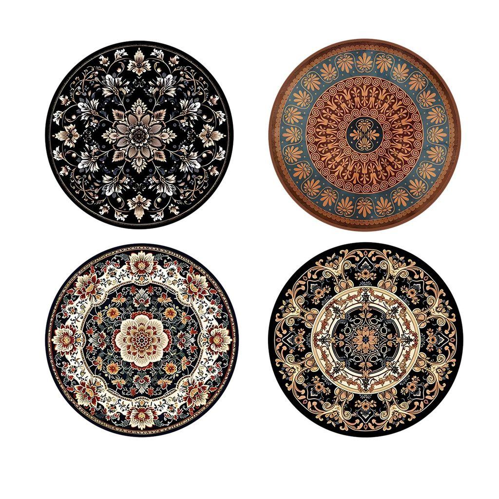 Bohemian Luxury Insulated Coaster Set With Rubber Material For Home Dining Decor