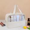 PVC Transparent Waterproof Travel Makeup and Toiletry Bag - Portable, Large Capacity Storage