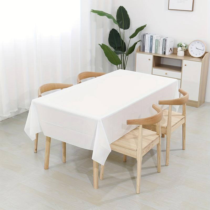 Rectangle PEVA Tablecloth Table Cloth Overlays Wedding Christmas Baby Shower Birthday Events Banquet Decor Home Dining Table