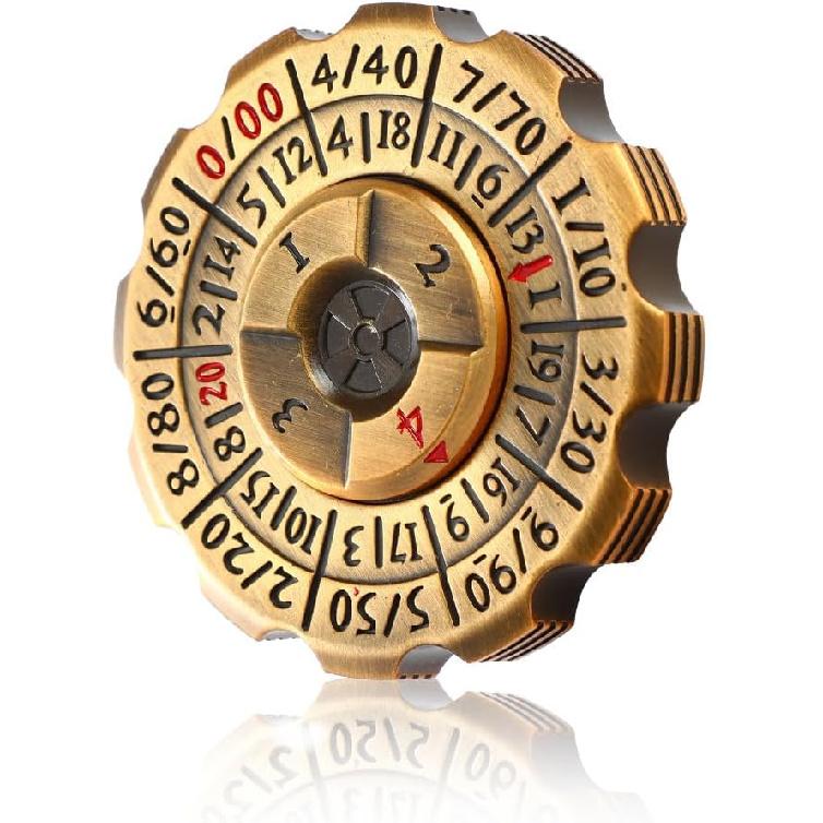 2-in-1 DND Dice & Fidget Spinner(1 Pack), Unique Roulette D&D Dice, Cool Spinner D&D Metal Dice Set, D6, D8, D10, D12,D20,D% 7-in-1 Dungeons and