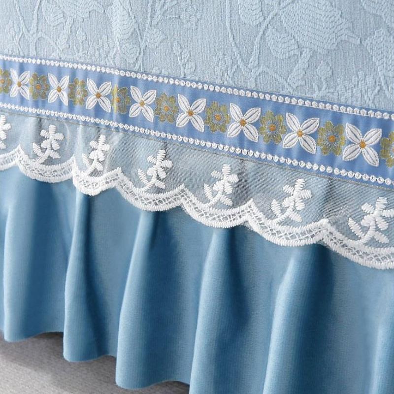 Lace Decorated Non-slip Sofa Cover Protector Chaise Four Season Universal Stretch Corner Sofa Cushion Towel 1/2/3/4-seater