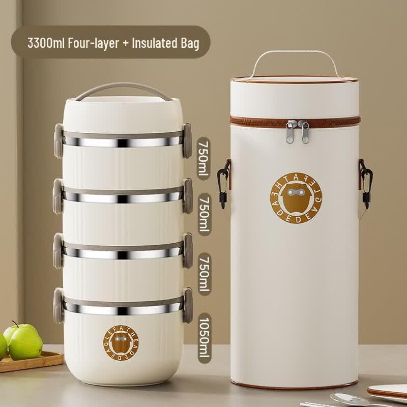 Ru Han Portable 304 Stainless Steel Insulated Lunch Box