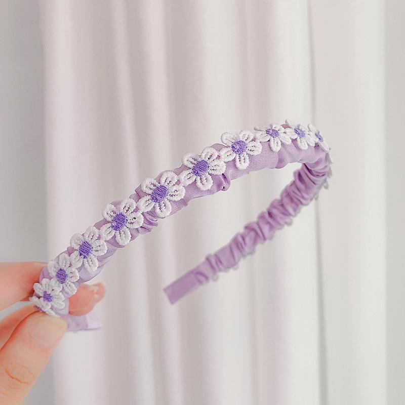 Boho Chic Daisy Girls Headbands Women Solid Embroidery Flower Hair Bands Kids Candy Chrysanthemum Headwear Hair Accessories