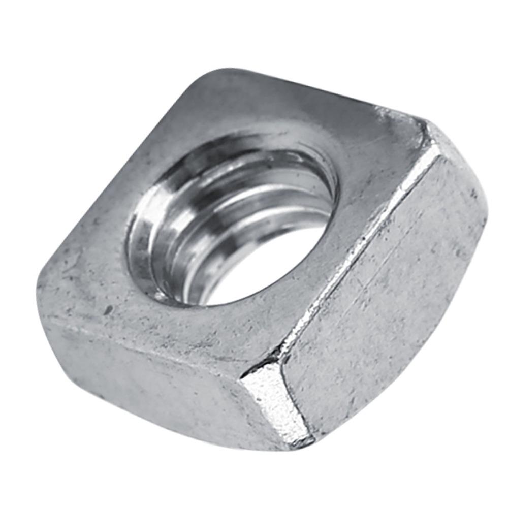 100 Stück 304 Edelstahl Vierkantmuttern M3 / M4 / M5 / M6 Silber Metrische Muttern Metrisches Grobgewinde Edelstahlmuttern