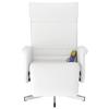 VidaXL Recliner Massage Chair Footrest White Faux Leather 356654