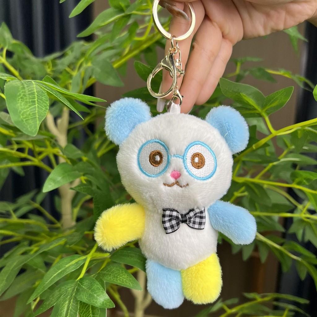 Plush Whimsical Colorful Bear Doll Keychain In Various Colors For Kids And Adults