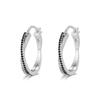 Black Awn Fashion Classic Hoop Earrings Cross Earrings