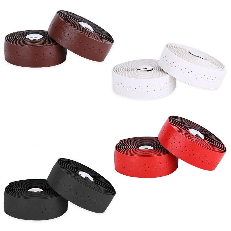 Bicycle Handlebar Tape Durable Long-lasting PU Leather Anti-slip Punch Strap for Road BMX Bicycle Outdoor Riding