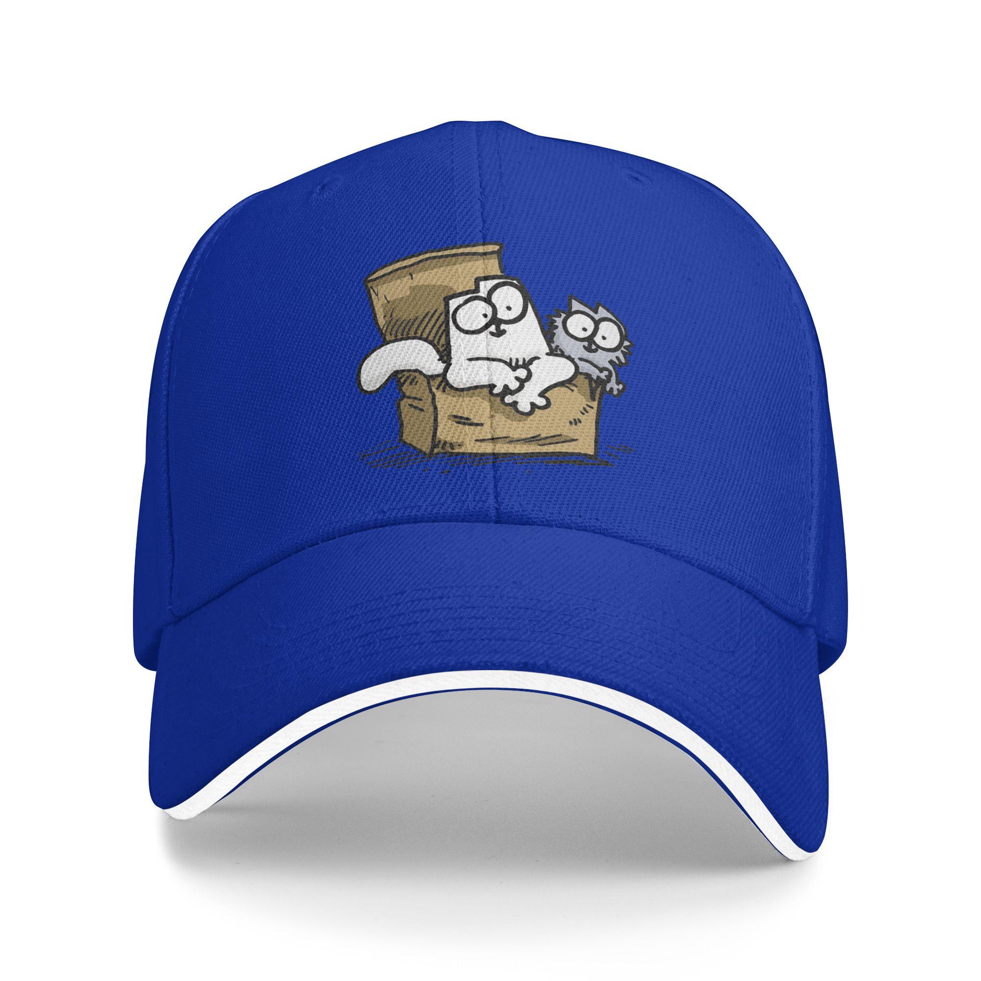 

Summer Casual Baseball Cap Simons Cat Kpop Rock Trucker Hat For Unisex Men Sunscreen Street Style Baseball Caps One Size синий