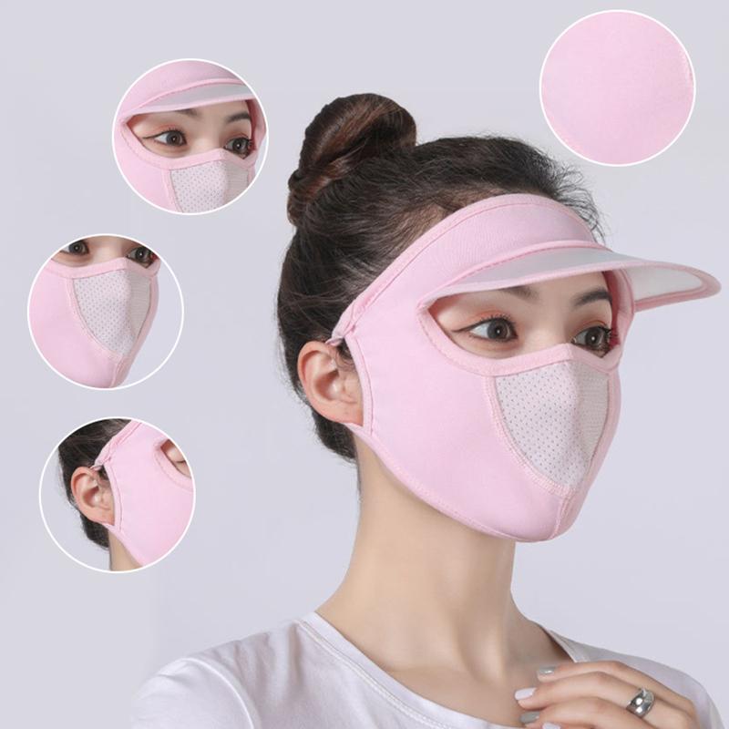Summer Banana Models With Brim Sun Mask Full Face Ultraviolet Mask Sunshade Ice Silk Sunscreen Veil