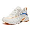 Anta Cushioning Slip Resistant Abrasion Resistant Low top Running Shoes Men's White Orange Blue 112018881-1
