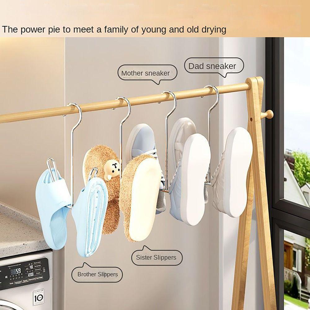 2pcs Non-slip Shoe Drying Rack Thickened Hanger Hook Innovative Shoes Holder  for Balcony
