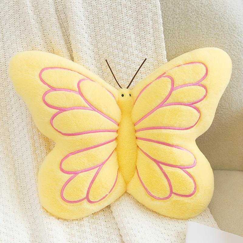 3D Butterfly Throw Pillow Colorful Decorative Pillows for Bedroom Living Room Home Decor Soft Stuffed Animal Print Cushion Girls