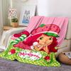 1pc Princess Strawberry11 Blanket, Gift, for Men and Women, Soft Blanket, Good for Sofa Bed Couch Travel, Lightweight Flannel Blanket
