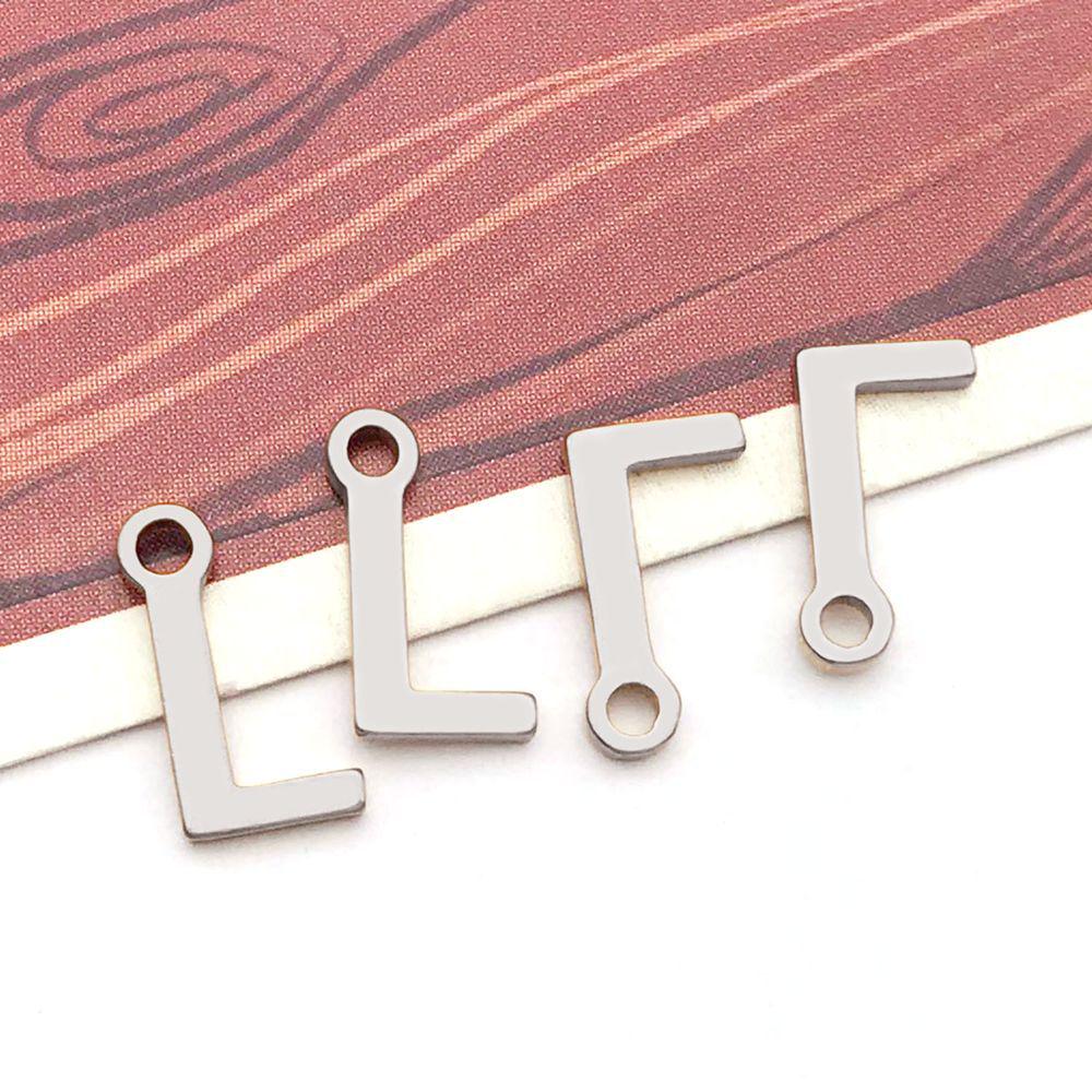 Stainless Steel 26 English Letter Pendant Charm for DIY Bracelets and Necklaces