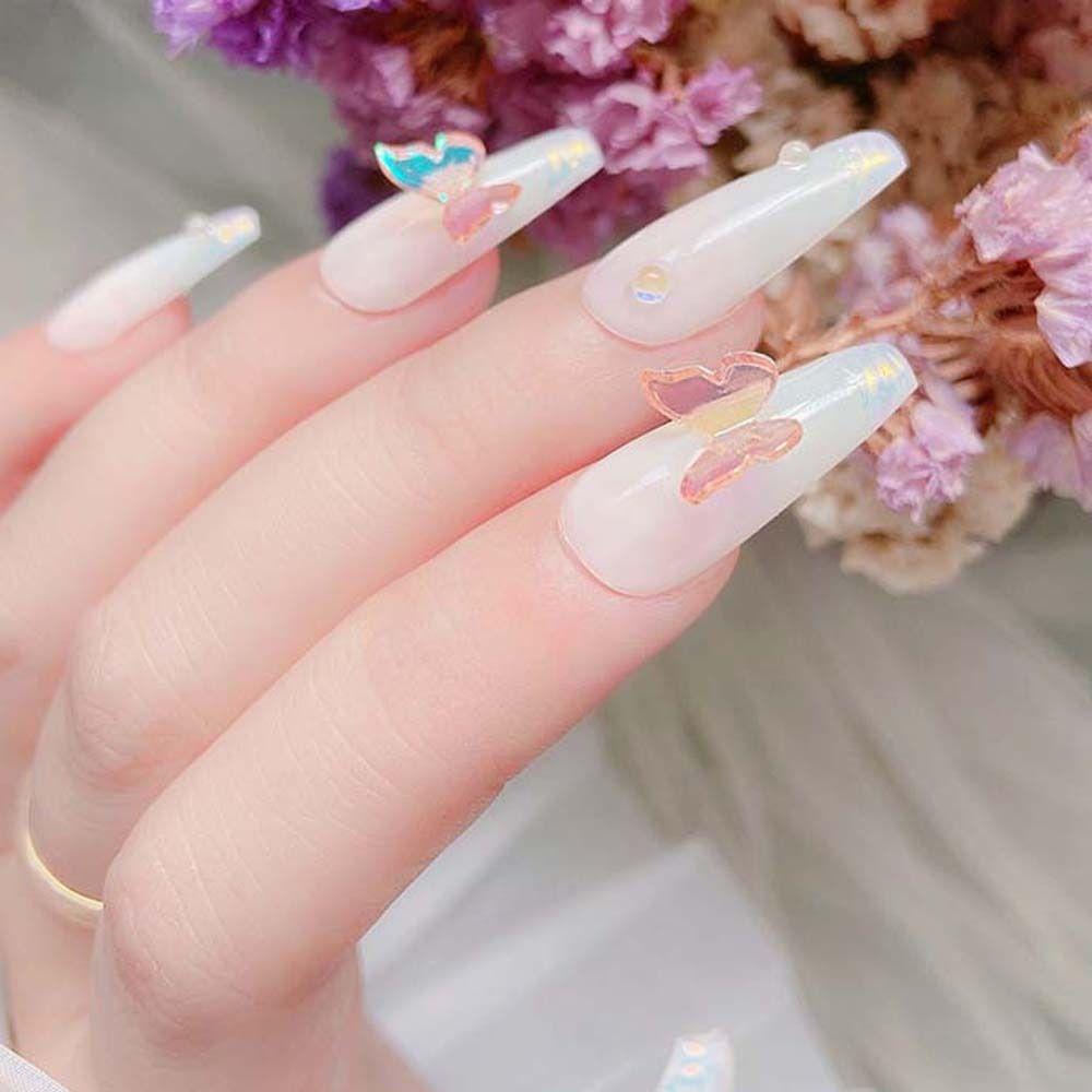 Symphony 3D Nail Jewelry Manicure Accessories Aurora Nail Rhinestones Butterfly Nail Decorations