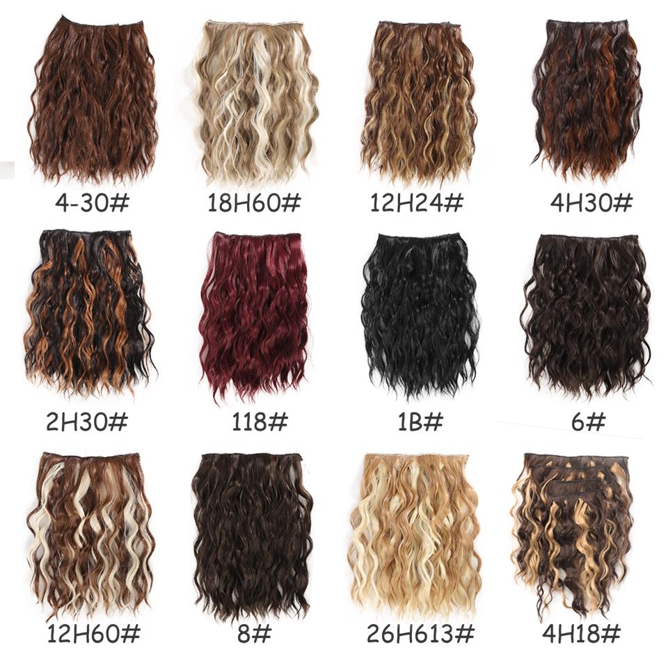 Synthetic Wig BB Clip Style 4-piece Set Short Curly Hair Extensions Wig Natural Smooth Curly Hair Extensions Wig