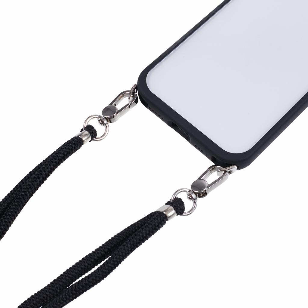 For iPhone 16 Plus Case TPU+PC Crystal Clear Back Cover with Lanyard