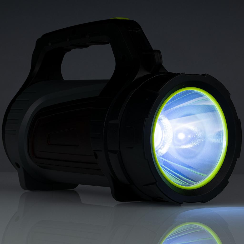 Rosfix Latarka Reflektor z Funkcją Powerbanku ""Bilbo Baggins"" – Zasięg 800 m | 1200 Lumenów | Wodoodporna i Wytrzymała Konstrukcja