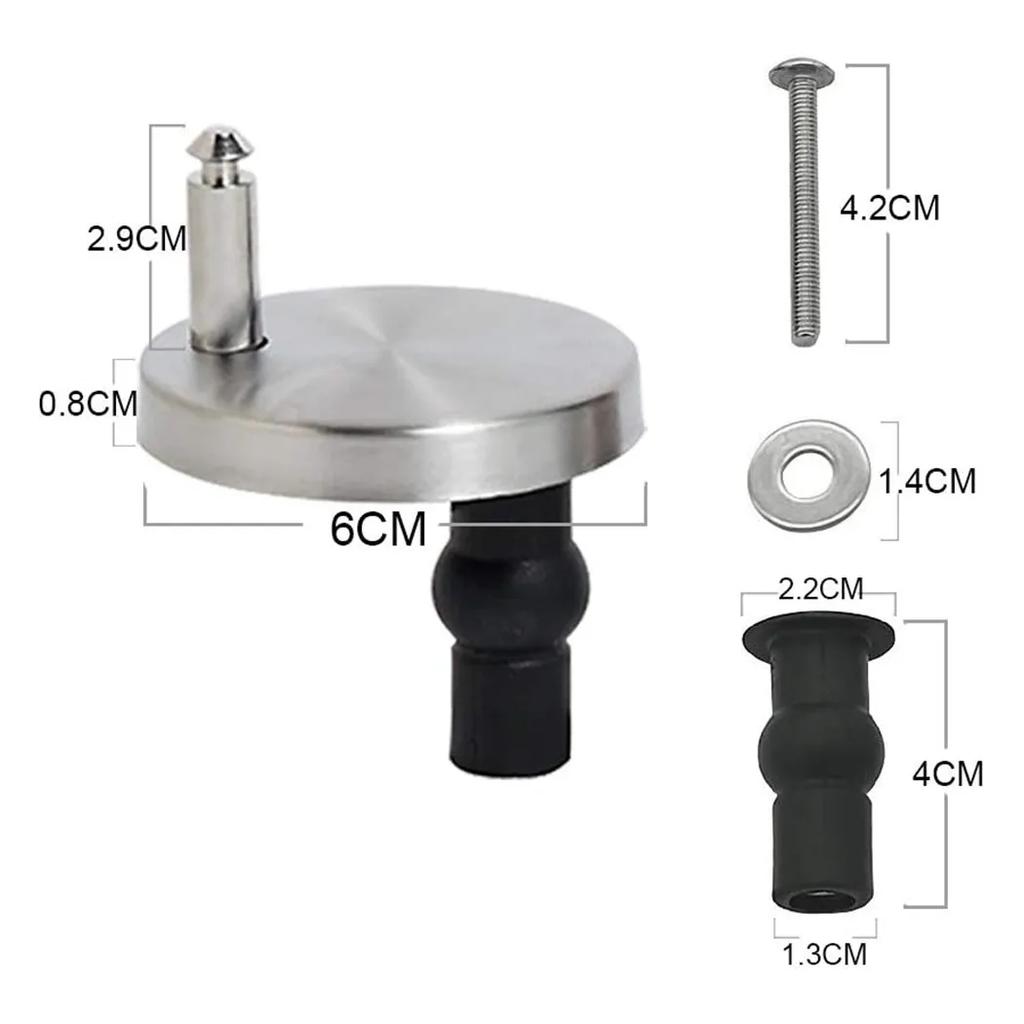 2pcs Toilet Seat Hinge Fittings Seat Spare Parts Toilet Wc Accessories Fittings Hinge Hinges Replacement Kit