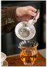Dunhuang Silver-Inlaid High-End Retro Kung Fu Tea Set: Light Luxury Chinese-Style Tea Brewing and Drinking Gift Box