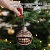Gothic Christmas Ornament - Hanging Ball Decoration for Holiday Tree Decor