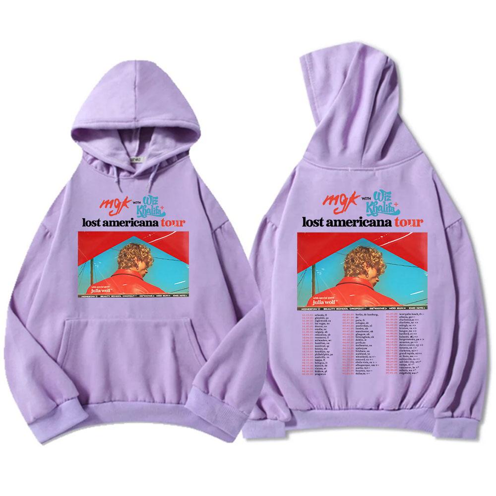 Lost Americana Tour 2026 Mikiny Mgk Machine Gun Kelly Mikina s dlouhým rukávem Fleecová Zimní S kapucí Přehozy Pánské Dámské Oblečení