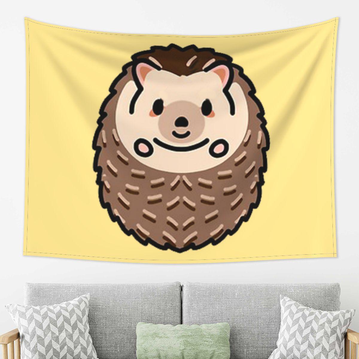 

Hedgehog Tapestry Decor Art Aesthetic Tapestries for Living Room Bedroom Home Wall Cloth Wall Hanging 74x94cm(29x37in)