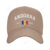 Unisex Baseball Cap Andorra EST Independence Day Wild Sun Shade Peaked Adjustable Outdoor Caps for Unisex Women