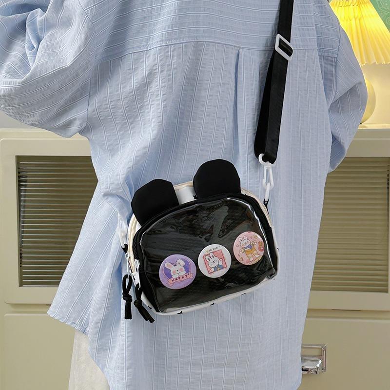 New Two-dimensional Yuan Girls Shoulder Messenger Bag Transparent Going Out To Play Large-capacity Mobile Phone Bag