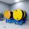 Steel Oil Drum Stand: Leak-Proof Stackable Rack for Diesel Drums in Warehouses