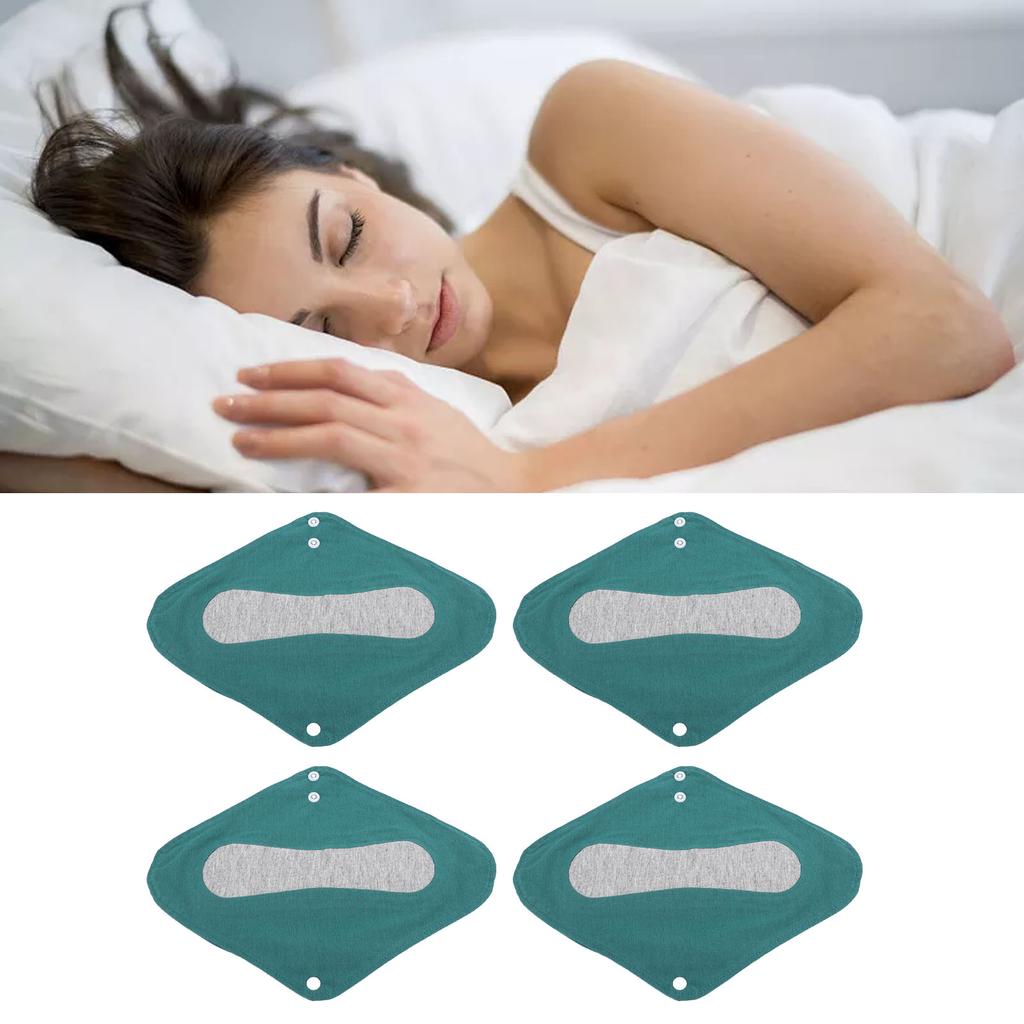 4pcs Reusable Panty Liners Highly Absorbent Cotton Washable Sanitary Napkins for Overnight