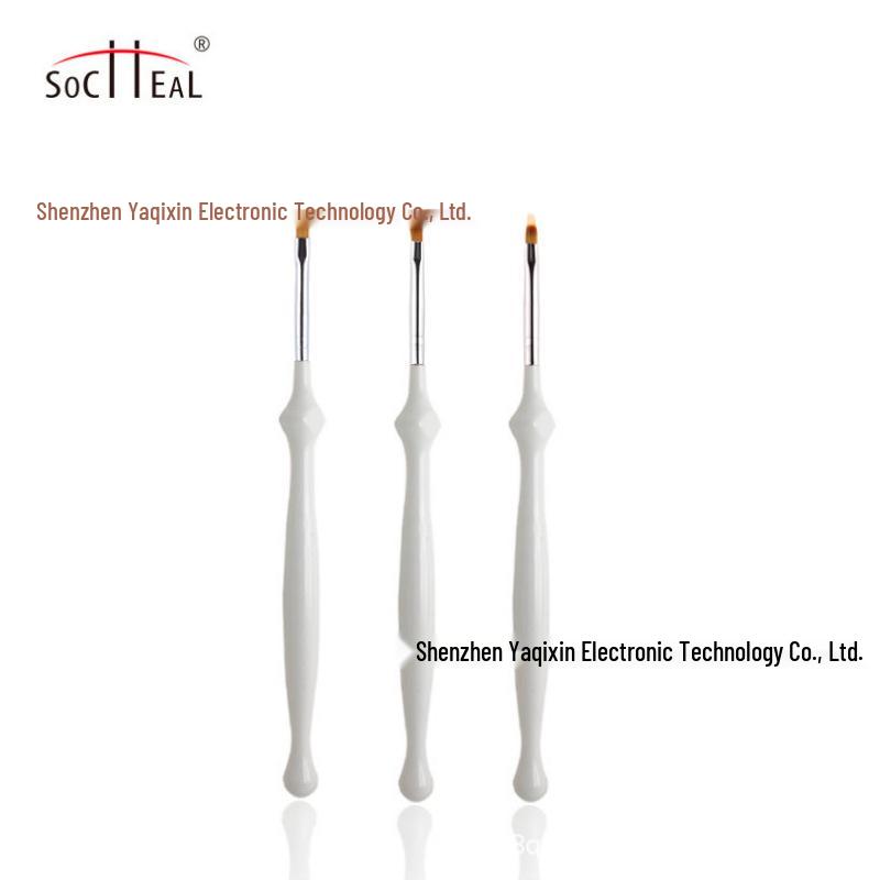 

Набор кистей для нейл-арта «Трехцветная тыква» с серебристой тубой - Розовый, Черный, Белый (3 куска)