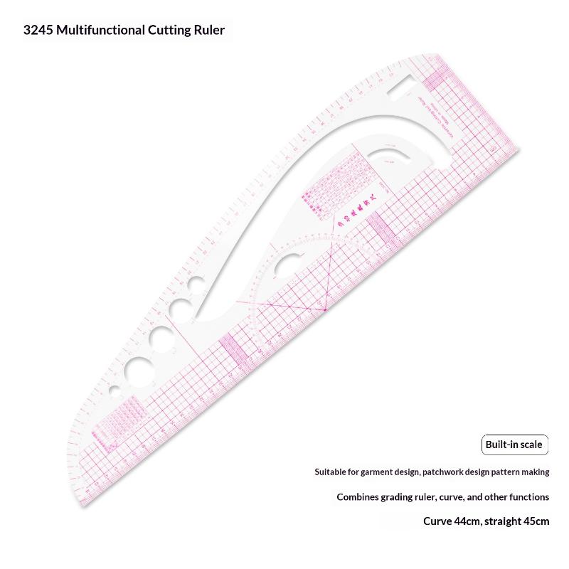 6-Piece French Curve Ruler Set - Flexible Tailoring Templates For Dressmaking, Pattern Drafting & Diy Sewing Projects