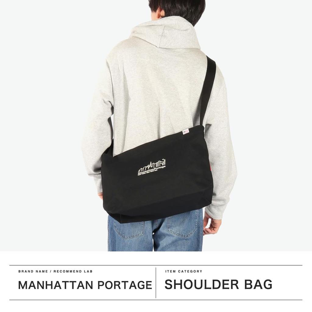 Echte Umhängetasche MP1482CNVS Clearview Umhängetasche Canvas BLK [Manhattan Portage] [Offiziell]
