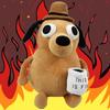 New This Is Fine Meme Coffee Dog Plush Toy Soft Stuffed Doll Stuffed Plush Animals Kids Toy Gift for Children Boy Birthday