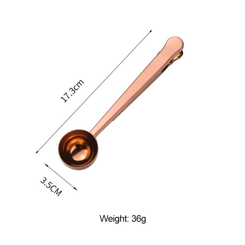 Stainless Steel Coffee Spoon/Sealing Clip Mirror Process Multipurpose Long Handle Measuring Spoon For Milk Powder Instant Drinks