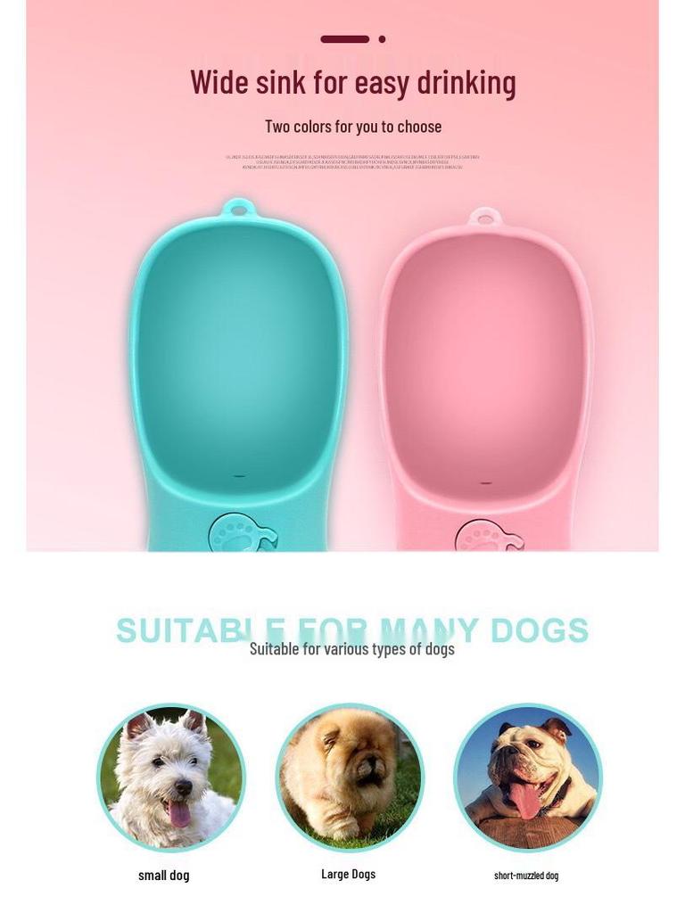 Portable Pet Dog Water Bottle for Outdoor Travel