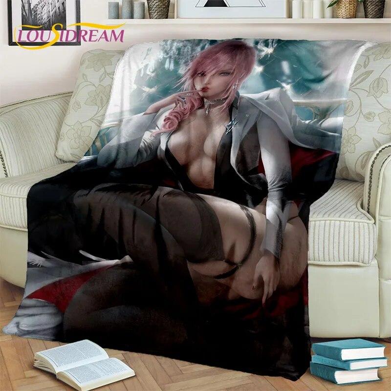 Anime-Spielfigur, sexy Spitze, Mädchen, niedliche Cartoon-Decke, weiche Überwurfdecke für Zuhause, Schlafzimmer, Bett, Sofa, Picknick, Decke, Kinder