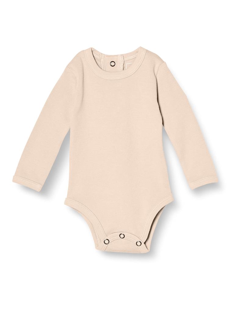Organic Long Sleeve Bodysuit for Babies Oatmeal [L'ovedbaby] nay-331 6-9M (6-9 months)