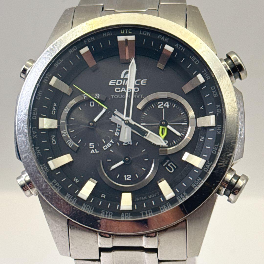 Used CASIO Casio Edifice Radio Solar Chrono Men s Watch Working Item