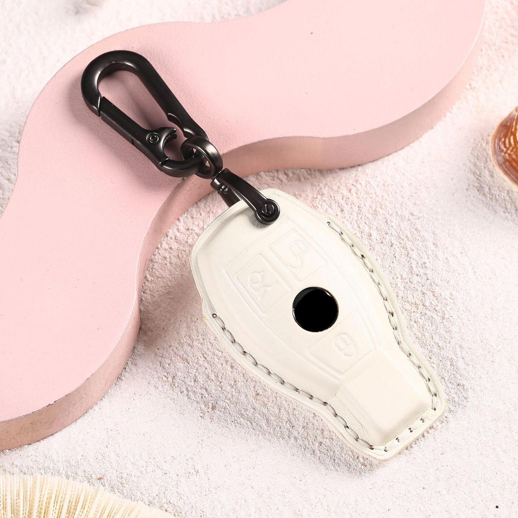 Women's Genuine Leather Bow Key Cover for Mercedes-Benz - Internet Celebrity Style