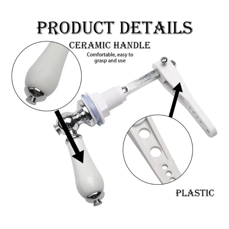 Ceramic Handle Split Toilet Wrench Ergonomic Grip Designs Ceramic Toilet Handle Spanner Tool for Universal Toilet Tank