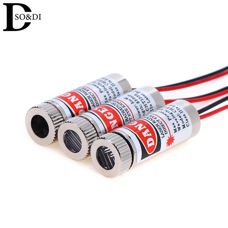 1Pcs 650nm 5mW Red Point/Line/Cross Laser Module Head Laser Tube 3v-5v Dotted Laser Head Used For Red Light Laser Pointers